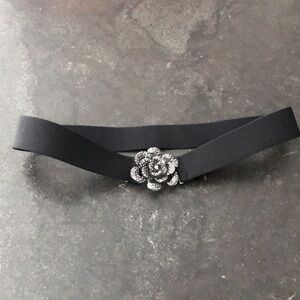 BCBG Flower Rhinestone Belt